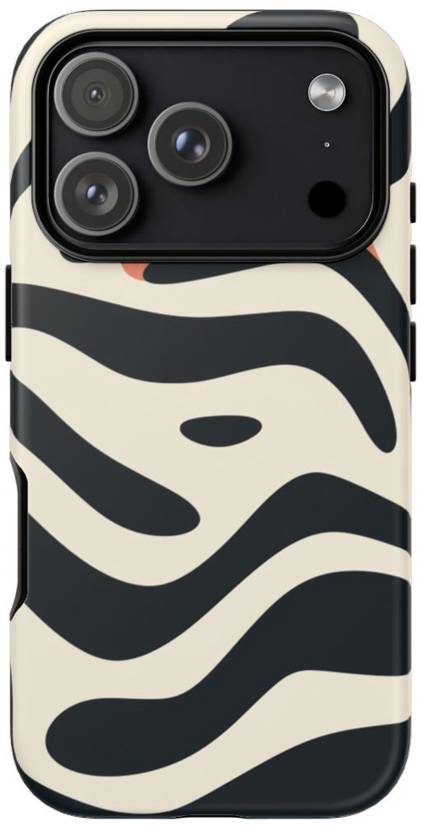 Abstracte Golvende Lijnen – Telefoonhoesje Geschikt voor iPhone 17 Pro