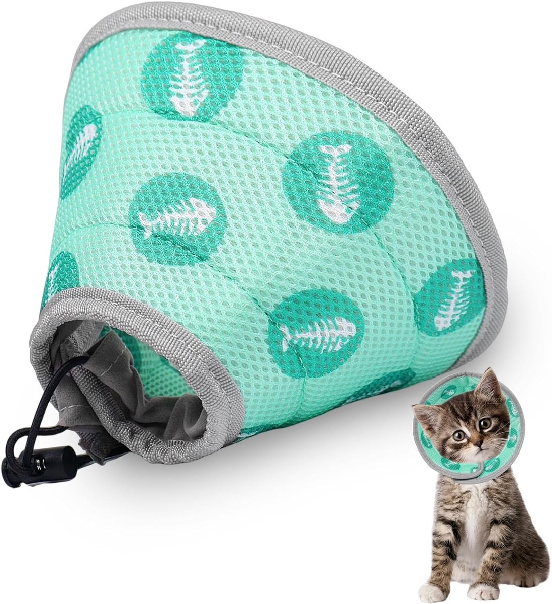 Verstelbare Zachte Kattenhalsband voor Kleine Katten - Voorkomt Likken van Wonden en Comfortabel voor Dagelijks Gebruik