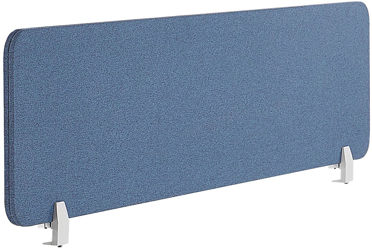 BELIANI WALLY - Bureauscherm - Blauw - 160 cm - Polyester