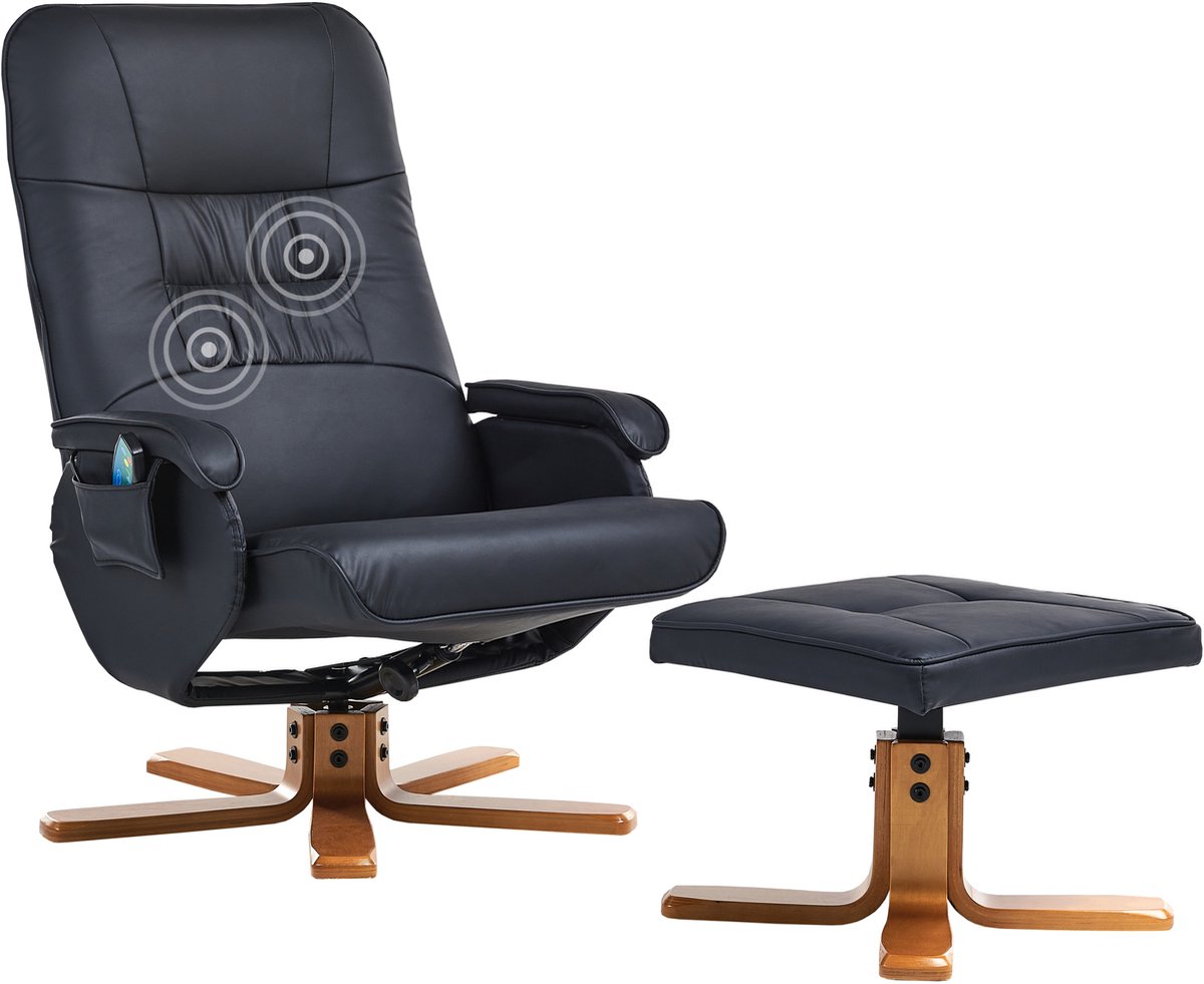 BELIANI RELAXPRO Fauteuil Bruin Kunstleer met Massagefunctie
