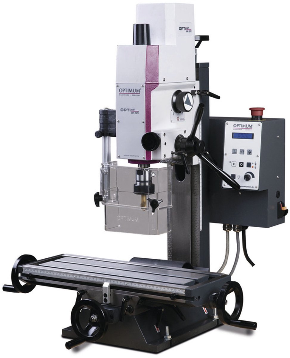 Boorfreesmachine X 280 mm Y 175 mm Z 210 mm MK2/M10 0,75 kW 230V variabele snelheden met accessoires Optimill
