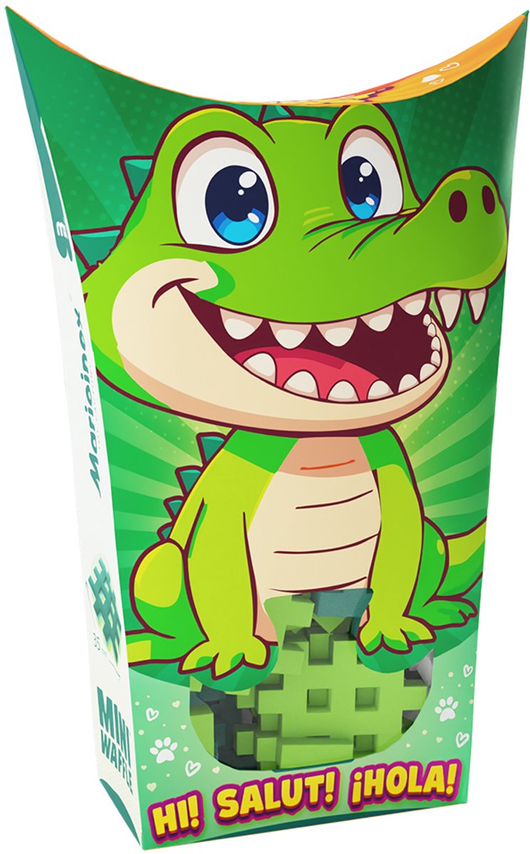 Mini wafel blokken pocket pets krokodil - Marioinex - vanaf 3 jaar
