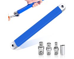 Curved Extension Wrench - Offset Extension Wrench met 1/2" - 1/4" en 3/8" Inch Drive Adapter - Voor Garage Craftsmen en Mechanics