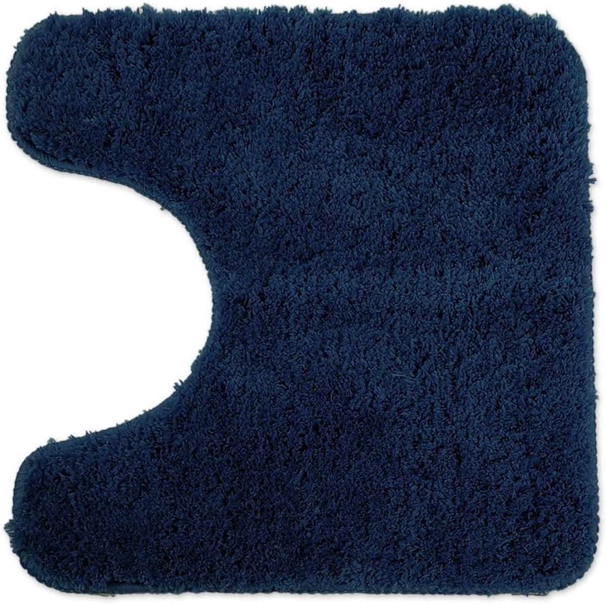 Badkamer Tapijt - Blauw - Kan gecombineerd worden tot een set - Antislip & Machinewasbaar - Toiletmat 45x45cm MET WC-Uitsparing