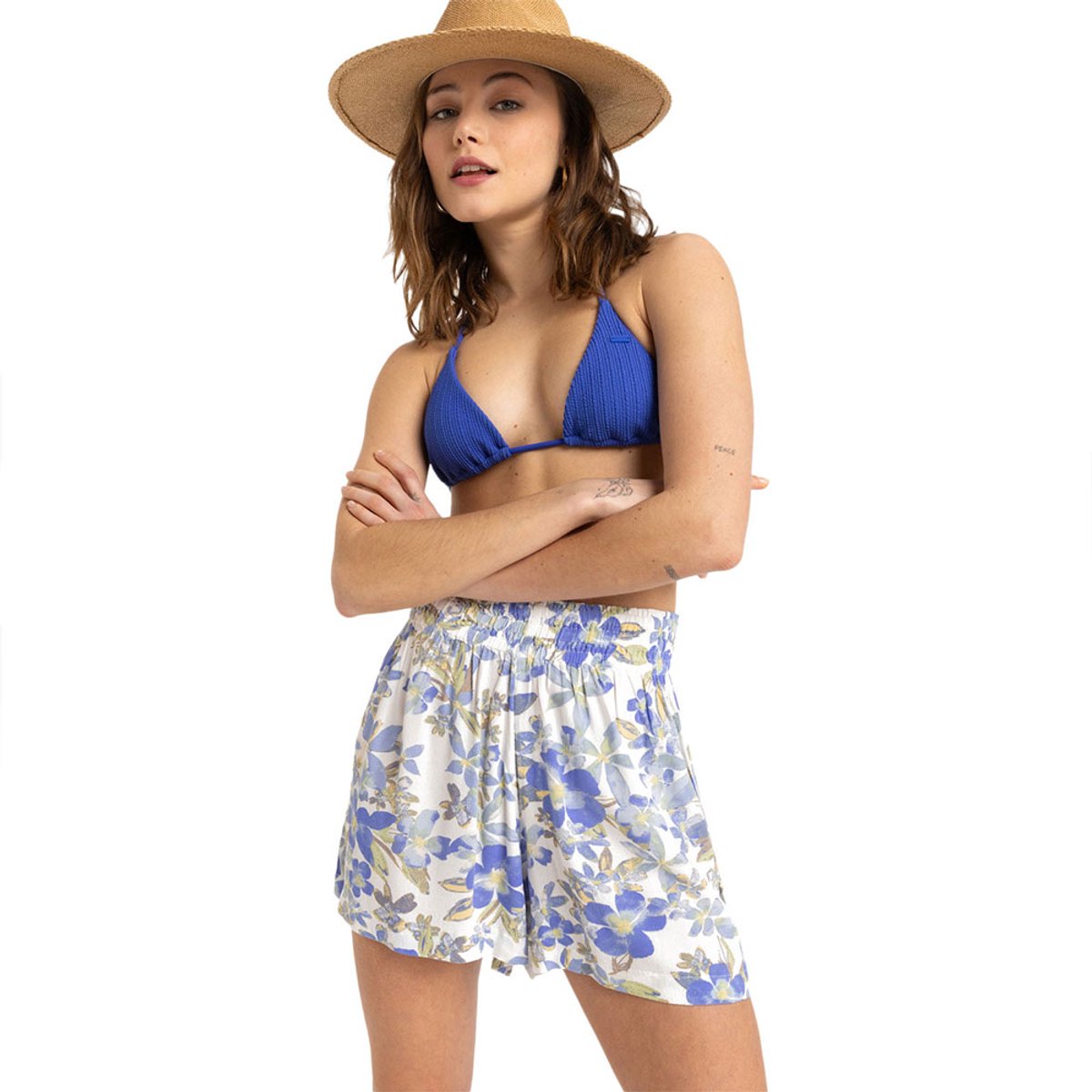 Roxy Forever And A Day Korte Sportbroek XS Vrouw Egret Artsy Floral