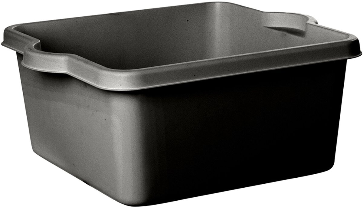 Afwasbak vierkant 10 liter wit 380x334x160mm