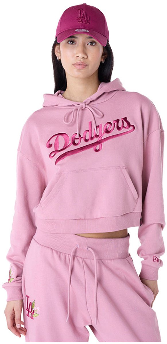 New Era Mlb Grphc Crop La Dodgers Hoodie Meisjes Roze