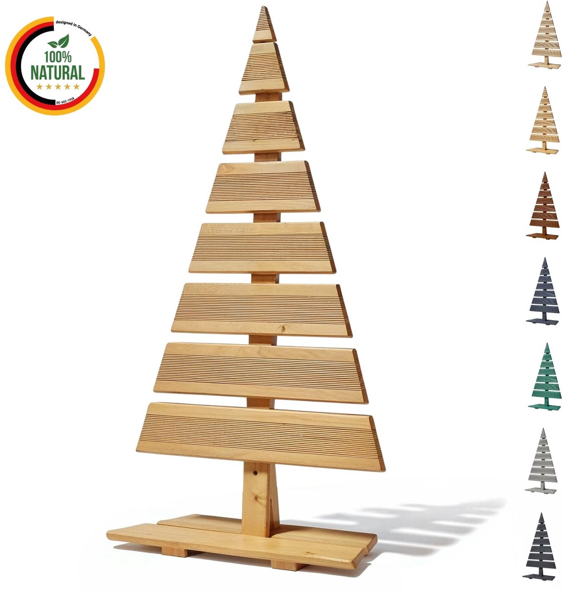 Floranica houten kerstboom natuurlijke den 90x45 cm kerstdecoratie grote houten boom van larikshout handgemaakt groot natuurlijk