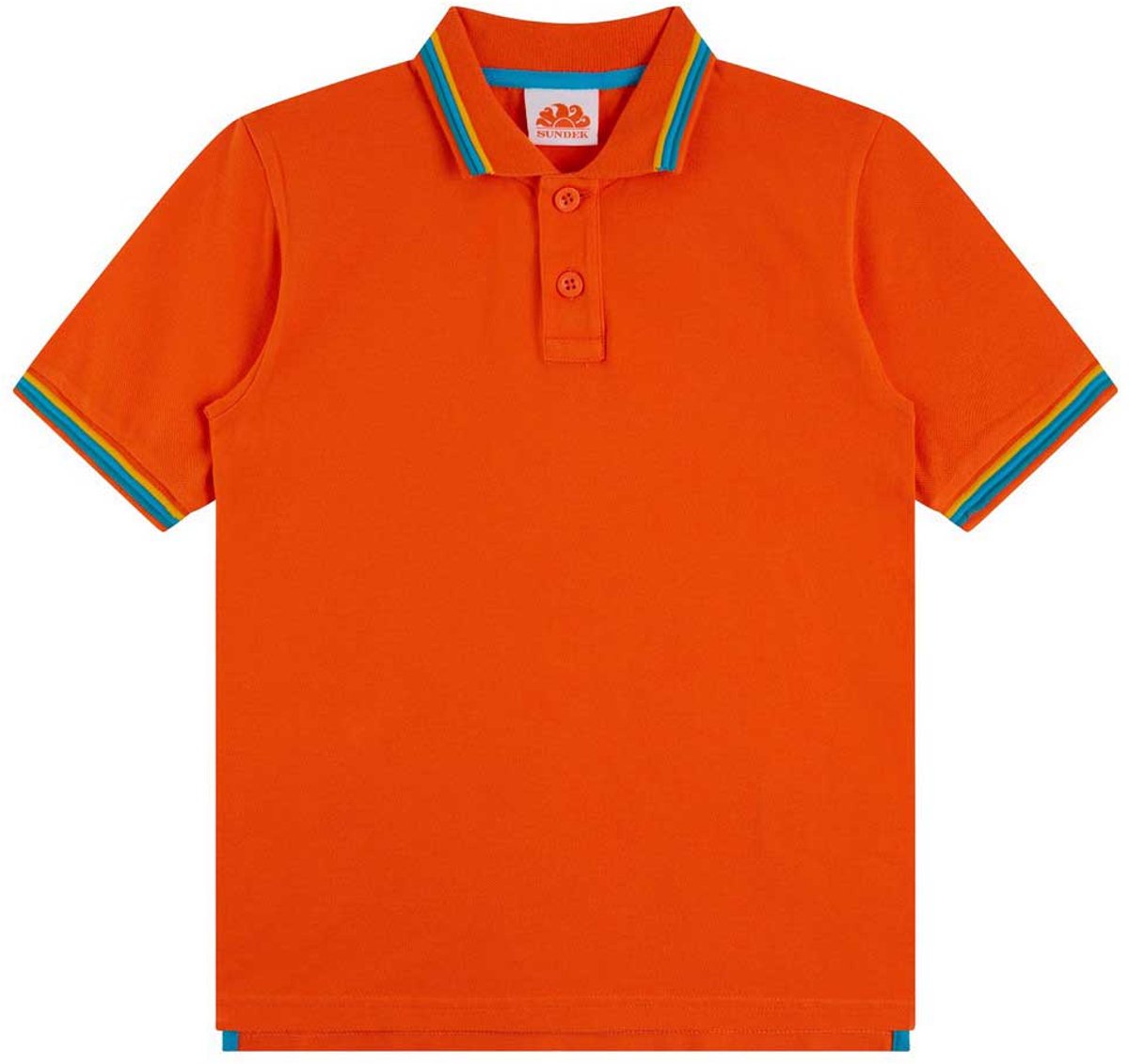 Sundek Mini Brice Korte Mouw Poloshirt Oranje 12 Years Jongens