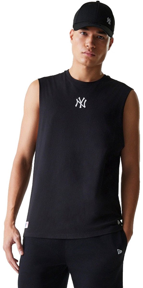 New Era Mlb Midi New York Yankees Mouwloos T-shirt L Man Zwart
