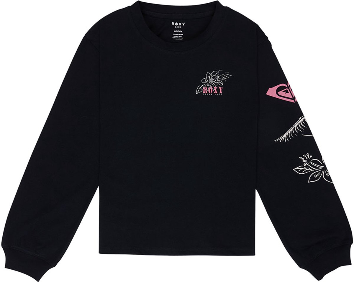 Roxy Orchidregular Go Regular Fit T-shirt Met Lange Mouwen 8 Years Meisjes Antraciet