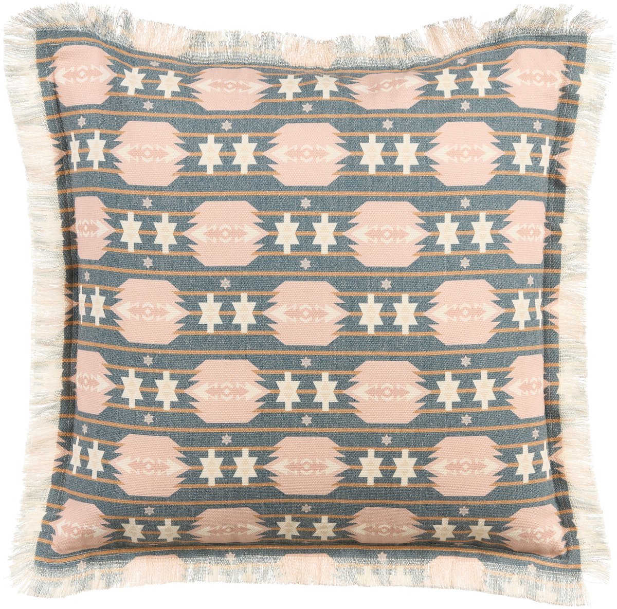 Beliani DIANTHUS - Sierkussen - Grijs/Beige - 60 x 60 cm - Polyester Meerkleurig