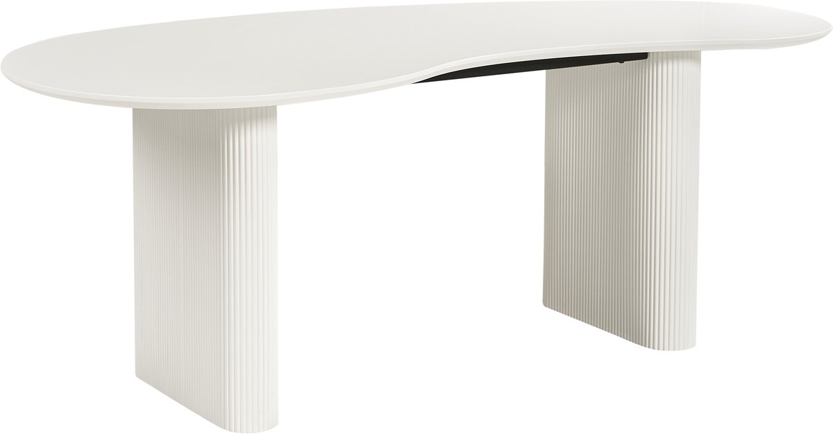Beliani PEERY - Ronde eettafel - Wit - 198 x 93 cm - Hout