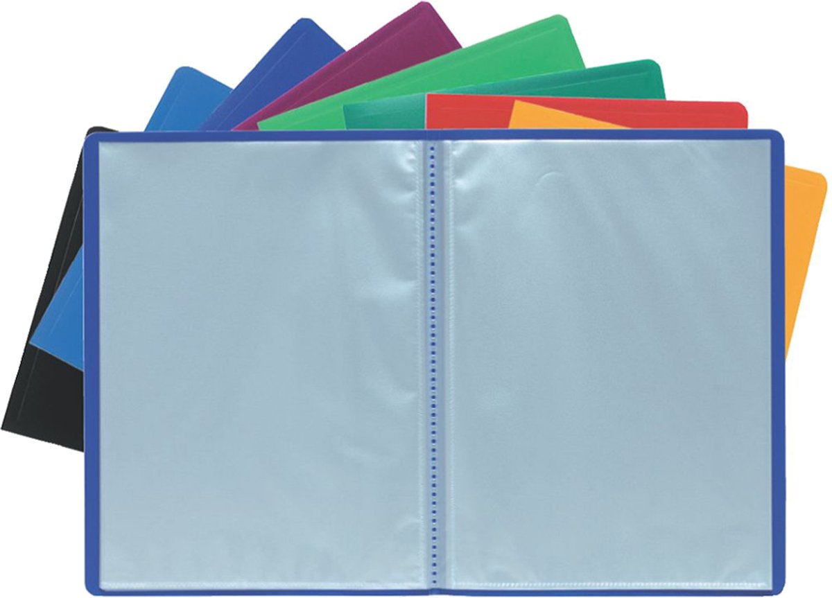 Exacompta Showalbum met vaste rug - PP - 60 tassen - 120 zichten - A4 - Lichtblauw - 8562E