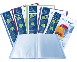 Exacompta Kreacover Chromaline Personaliseerbare showalbums PP met vaste rug - halfharde omslag - 20 tassen - 40 zichten - A4 - Kleurloos - 5728E