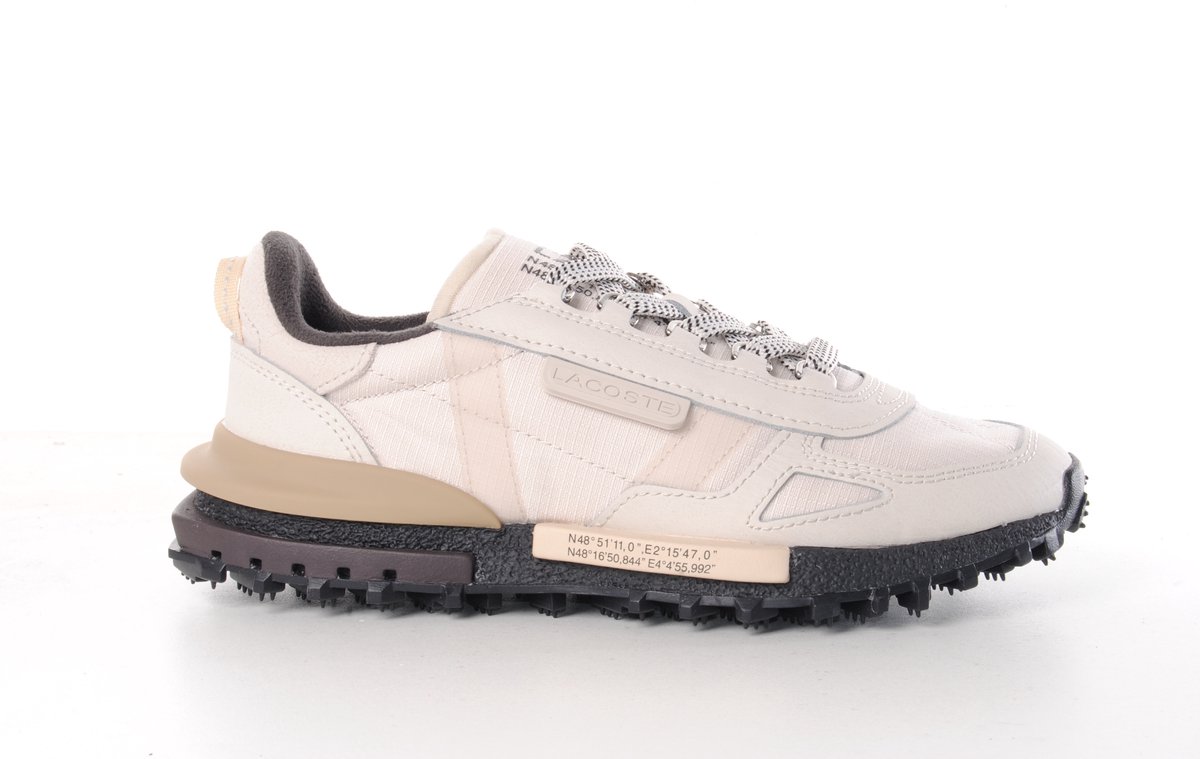 Lacoste dames sneaker Elite D leder en nylon off Wit