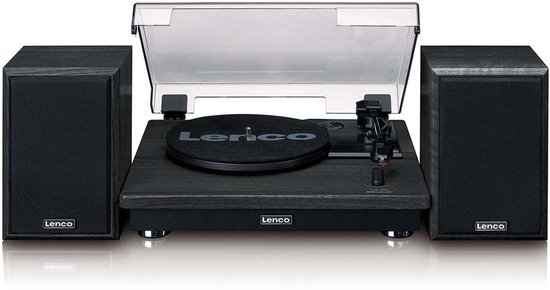 Lenco Platenspeler met Bluetooth - 2 externe Speakers - LS-100BK - Zwart