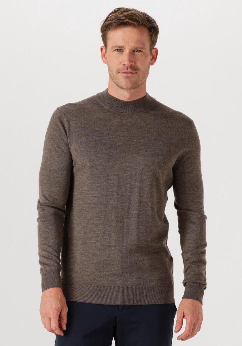 STEFANO LAURAN Turtle Truien & Vesten Heren - Sweater - Hoodie - Vest- Bruin - Maat L