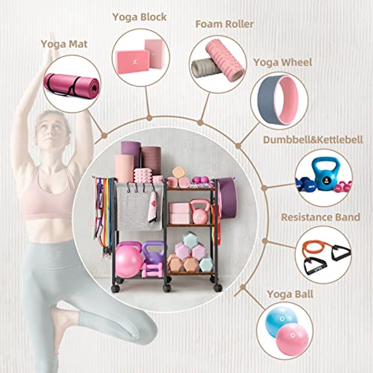 Yoga Mat Opbergrek voor Thuis Gym en Fitness Accessoires