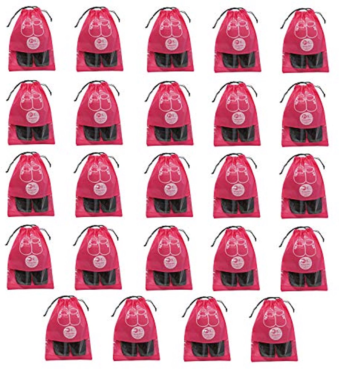 Schoenentasje Set van 24 Stuks - Roze Organizer voor Schoenen