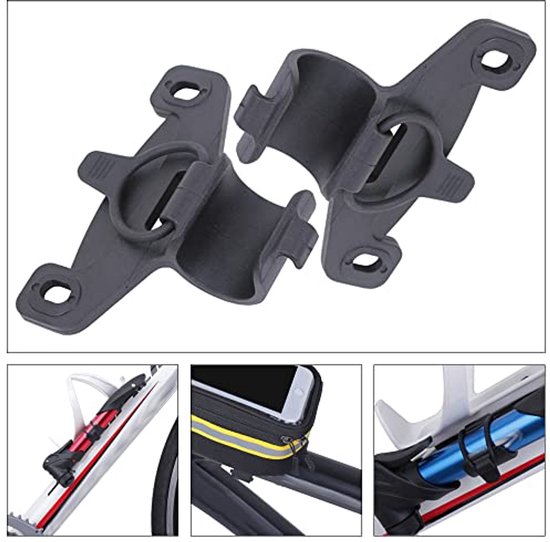 Fietspomp Houder voor Fiets - 2 Stuks - Zwart - Geschikt voor Mountainbikes en Racefietsen — afbeelding 4