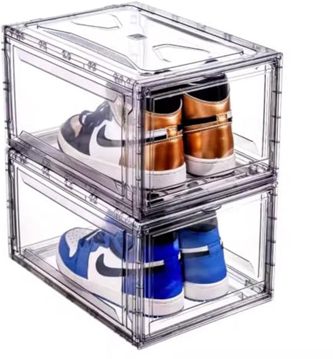 Transparante Schoenenbox voor Sneakers - Stapelbare en Magnetische Schoenopbergdoos