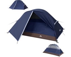 Kampeertent - 2-3 Personen - 4 Seizoenen - Ultralicht - Waterdicht - Dubbele Deuren - Eenvoudig Op Te Zetten En Te Draagbaar - Ideaal Voor Camping Backpacking Wandelen Outdoor