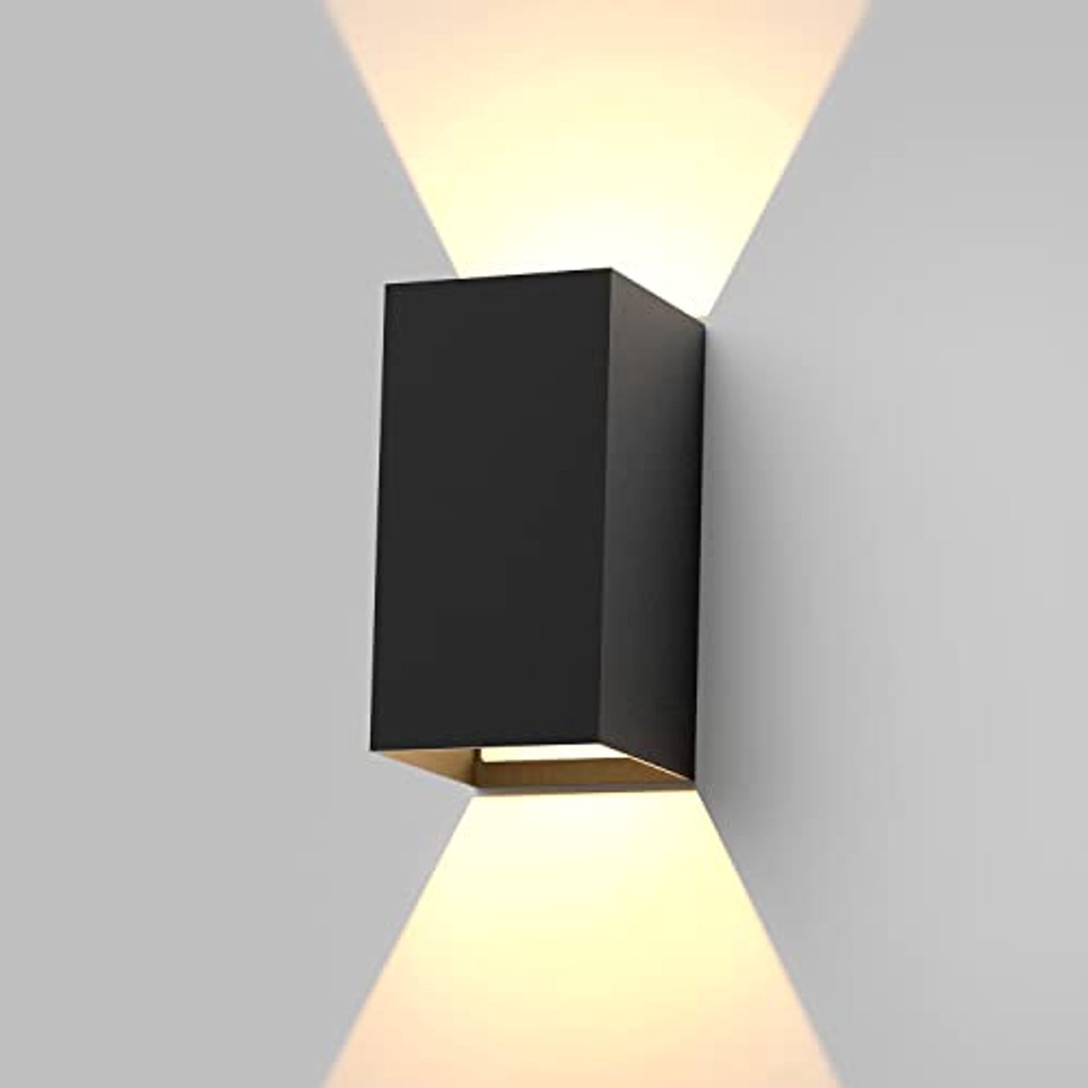 Moderne LED Wandlamp voor Binnen en Buiten met Up Down Functie - Zwart IP65