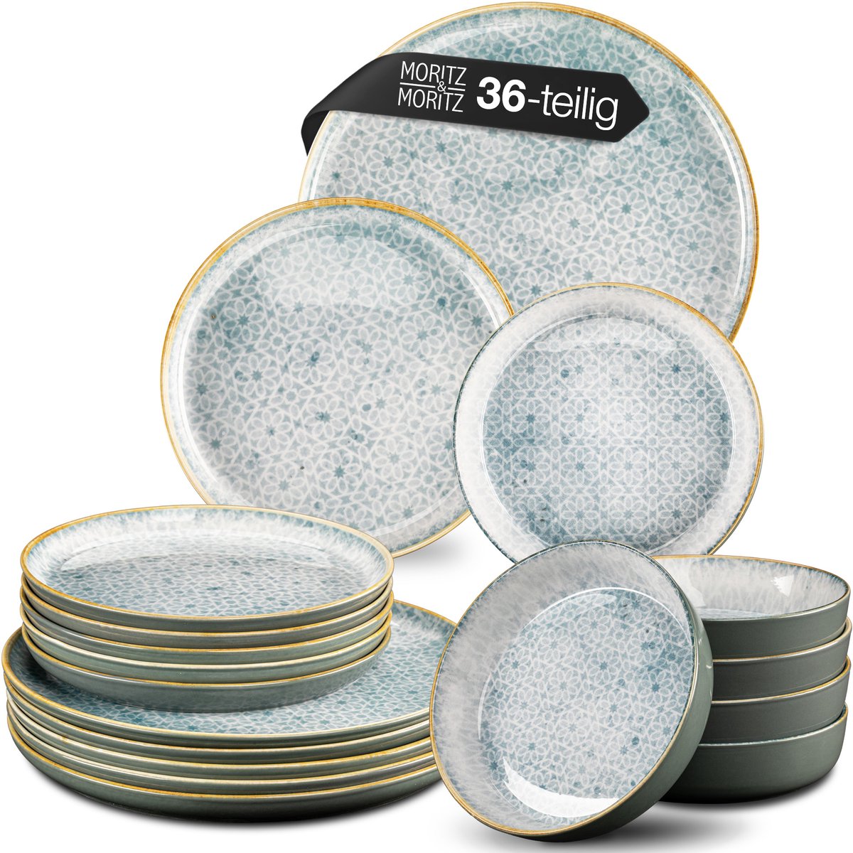 Moritz & Moritz 36-delig set TERRA blauw