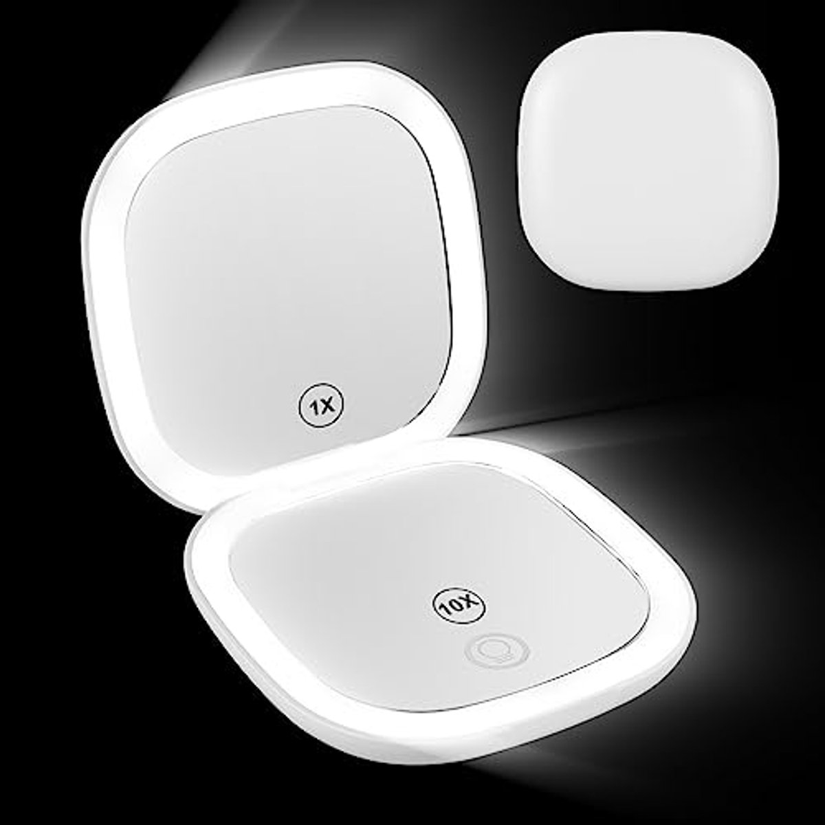 Draagbare Led-vergrotingsspiegel met dimbaar licht voor make-up
