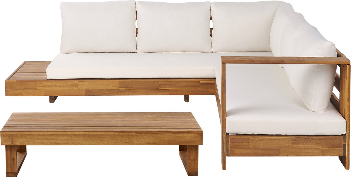 MARETTIMO - Loungeset - Gebroken wit - Linkszijdig - Acaciahout