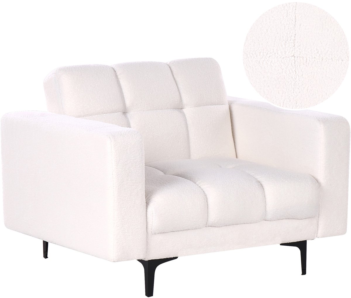ALNES - Fauteuil - Wit - Polyester