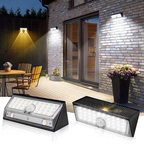 FREEUP Wandlamp op zonne-energie voor buiten, met bewegingsmelder, led FREEUP Wandlamp op zonne-energie voor buiten, met bewegingsmelder, led