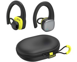 Hama - Spirit athletics - sport earhook oordopjes - Zwart / Geel