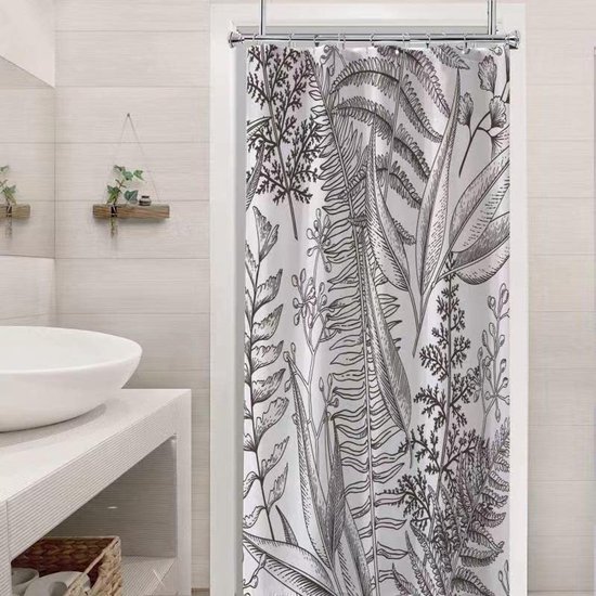 UNAGRI Tenda da doccia con onde giapponesi Kanagawa, blu oceano, 180 x 200 cm, 180 x 180 cm, set da 4 pezzi, Shower Curtains impermeabile (5,200 x 200 cm