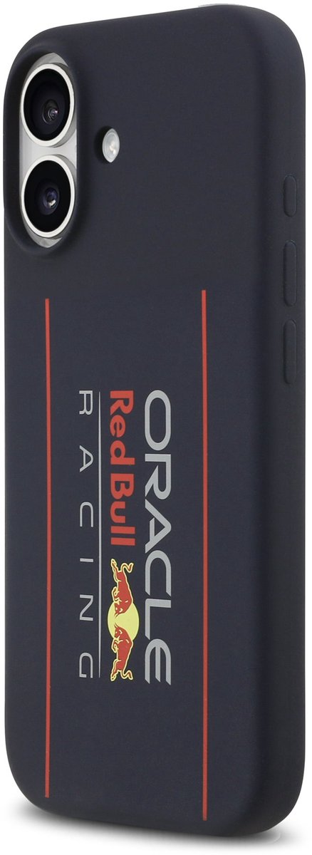 Red Bull Siliconen Hoesje Geschikt voor iPhone 17 - Navy - MagSafe Compatibel - Vertical Logo Design - Schokbestendig van Merkloos — afbeelding 4