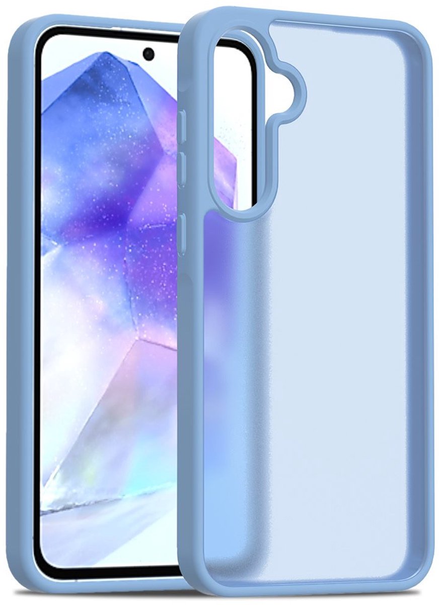 Hoesje geschikt voor Samsung A55 Hoesje - Solidenz Frosted - Sierra Blauw