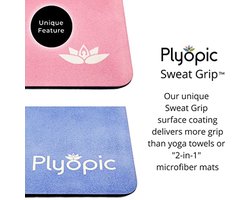 All-in-One Yoga Mat | Zweet-Grip Mat/Handdoek Combo | Milieuvriendelijk Natuurlijk Rubber | Beste voor Yoga en Fitness