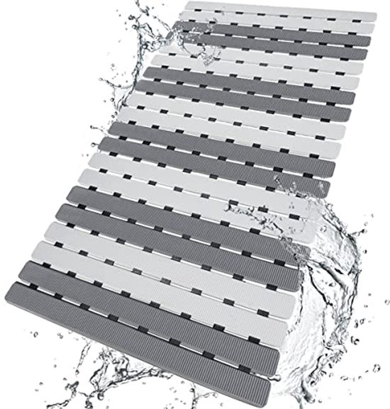 DEXI Antislip Douchemat 61 x 90 cm, Extra Lange Badmatten met en DEXI Antislip Douchemat 61 x 90 cm, Extra Lange Badmatten met en