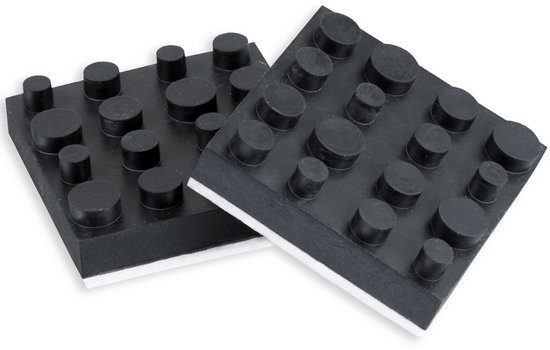 DYNAVOX Antivibe apparaatvoeten-set 4 stuks, rubber, 40x40 mm — afbeelding 4