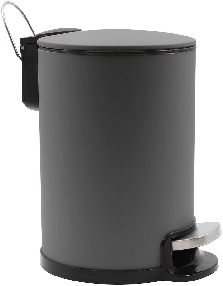 Badkamerafvalemmer met stille sluiting, 3 l, METALINE