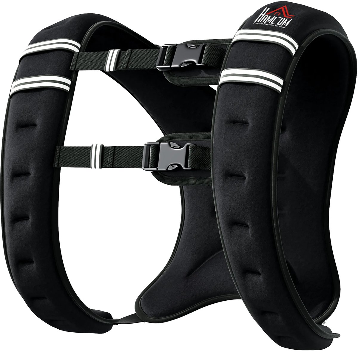 TRUUSK Gewichtsvest 10 Kg - Verstelbaar voor Krachttraining - Oxford-stof met Metaalzand - Zwart - 40 x 35 cm
