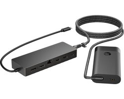HP Universal USB-C-hub- en laptopladercombinatie