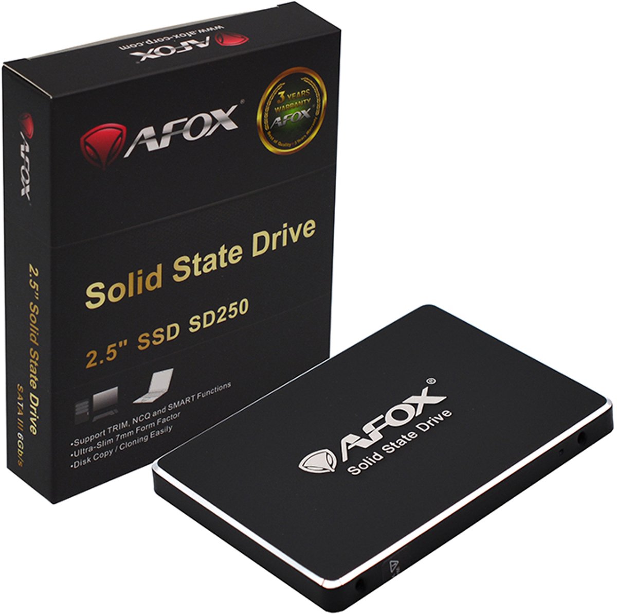 AFOX Original Series - Interne SSD - 256GB - 2.5 inch - SATA III - 555MB/s