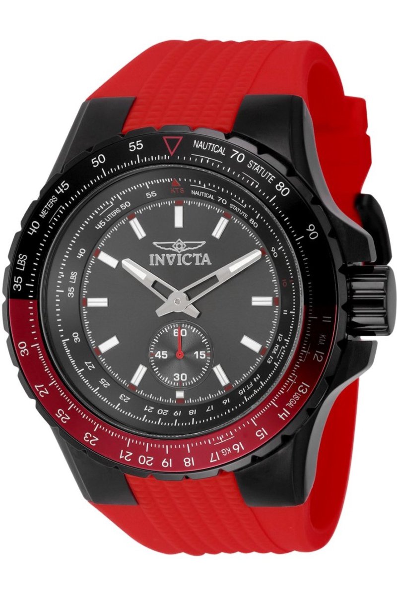 Invicta Aviator 49302 Heren Horloge - Waterdicht - Analoog - Quartz Uurwerk - Roestvrij Staal met grijze Wijzerplaat - 50mm