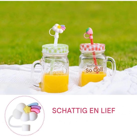 TOVBMUP beker rietje accessoire - Geschikt voor Stanley bekers - 10 mm - stofdichte siliconen rietje hoes - siliconen hoes accessoire - rietje hoes set - beker niet inbegrepen van Tovbmup — afbeelding 5