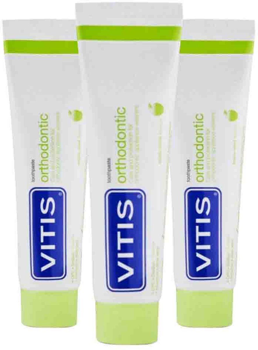Vitis Tandpasta Orthodontic - 3 x 75 ml - Voordeelverpakking