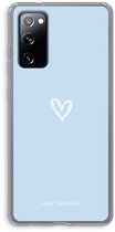 Case Company® - Coque Samsung Galaxy S20 FE / S20 FE 5G - Klein Coeur Blauw - Coque Souple pour Téléphone - Protection Tous Côtés et Bord d'Écran