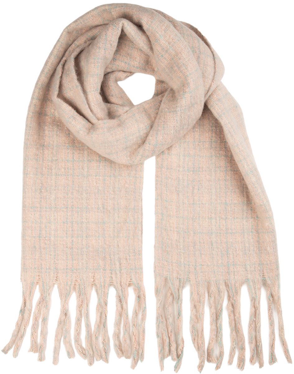 Clayre & Eef Wintersjaal Dames 50x210 cm Roze Textiel