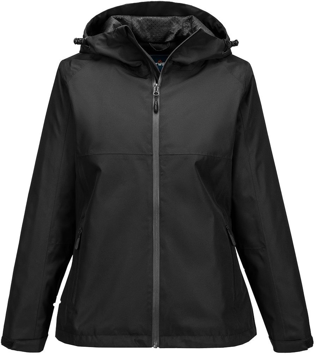 Portwest Professioneel regenjack voor dames S614 - Zwart - S